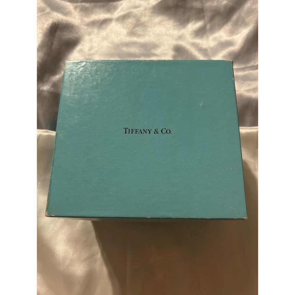 Tiffany & Co Blue Jewelry Box and Satin Drawstring Pouch Set Large Square